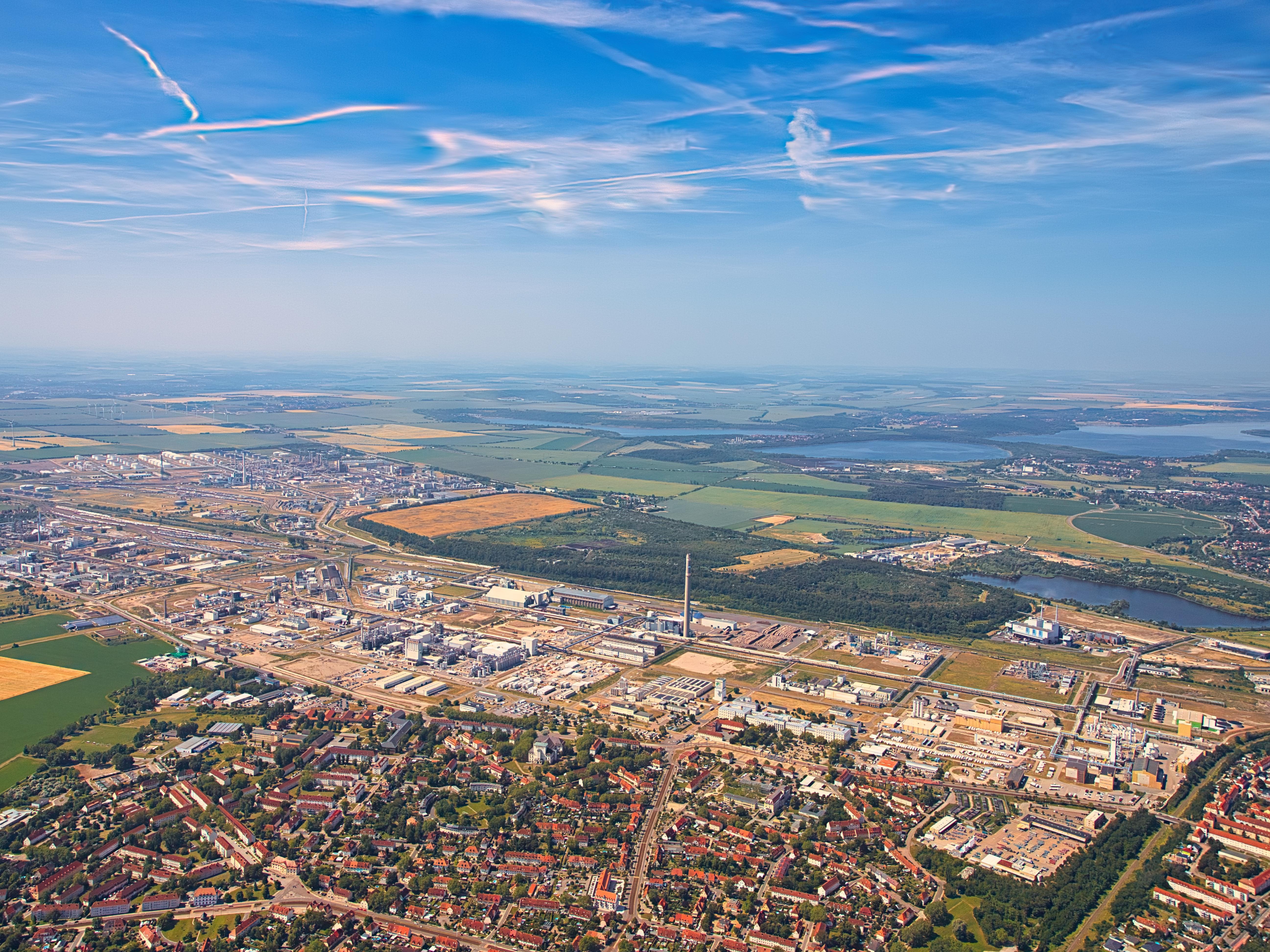 Der Chemiepark Leuna in Bitterfeld.
