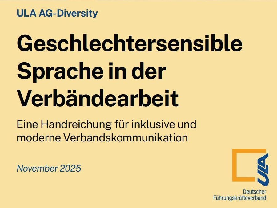 Handreichung der ULA-AG Diversity zu geschlechtergerechten Sprache in der Verbandsarbeit