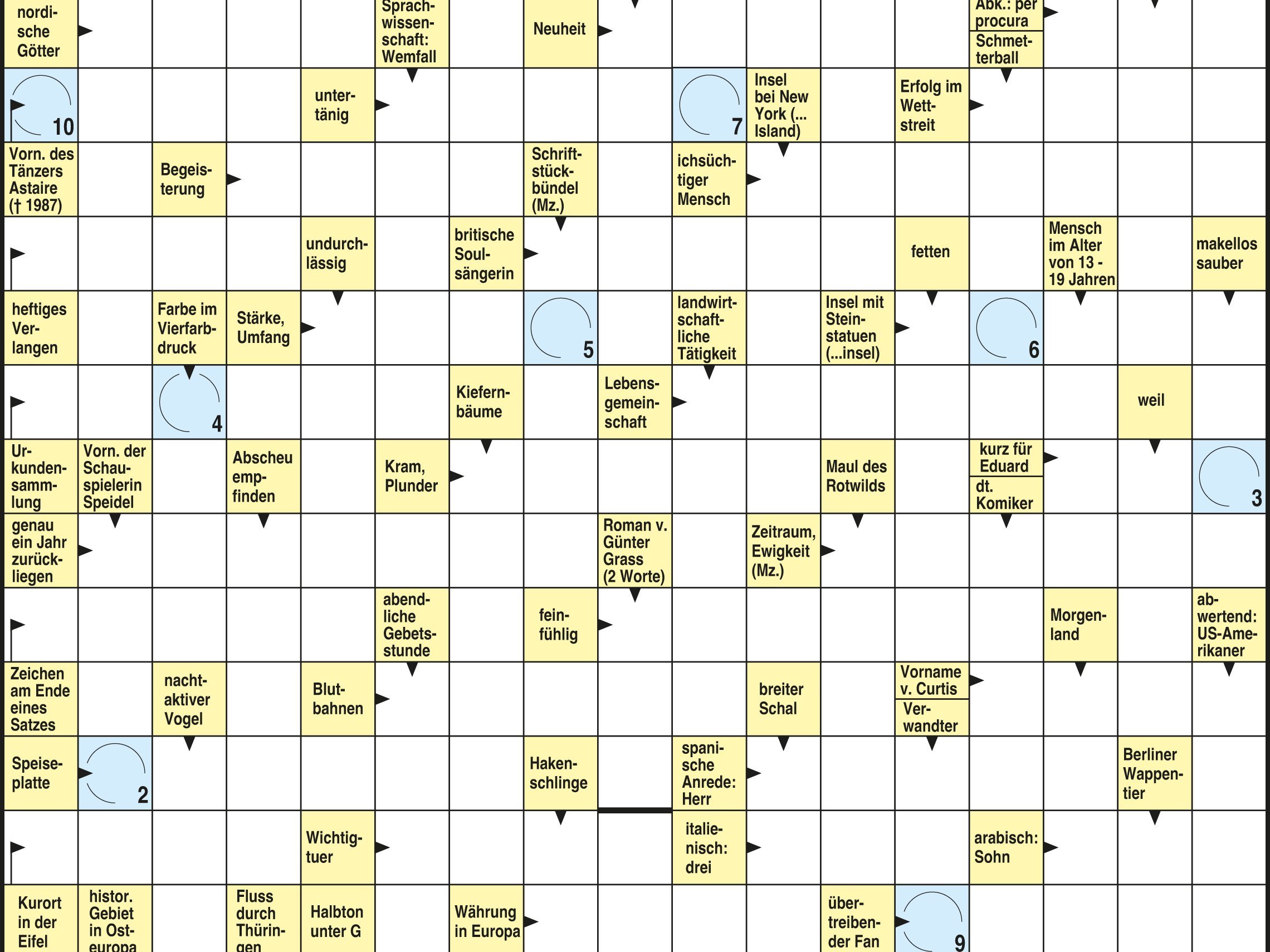 Ein Kreuzworträtsel.