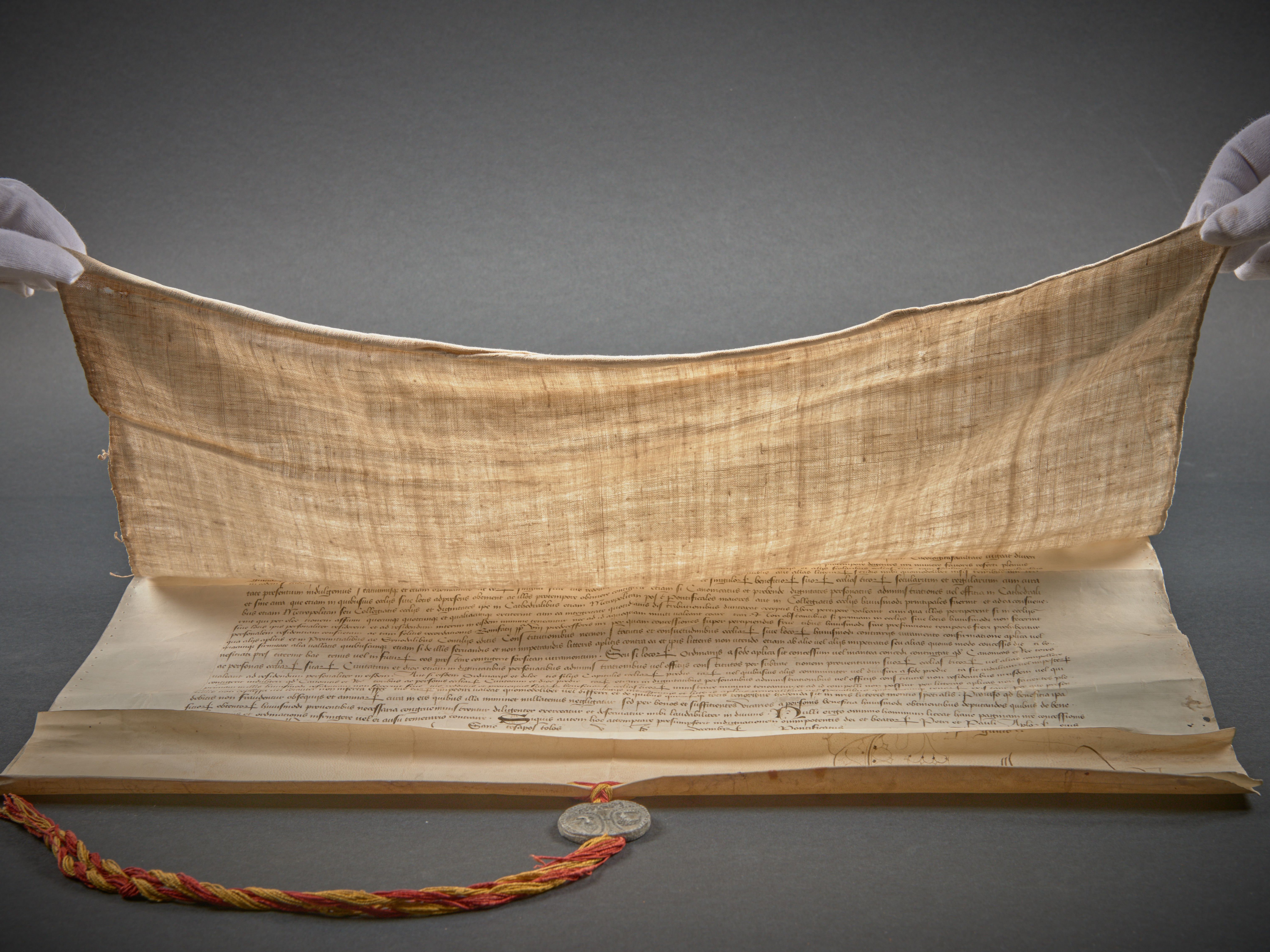 päpstliches Privileg zur Gründung der Universität Löwen im Jahr 1425