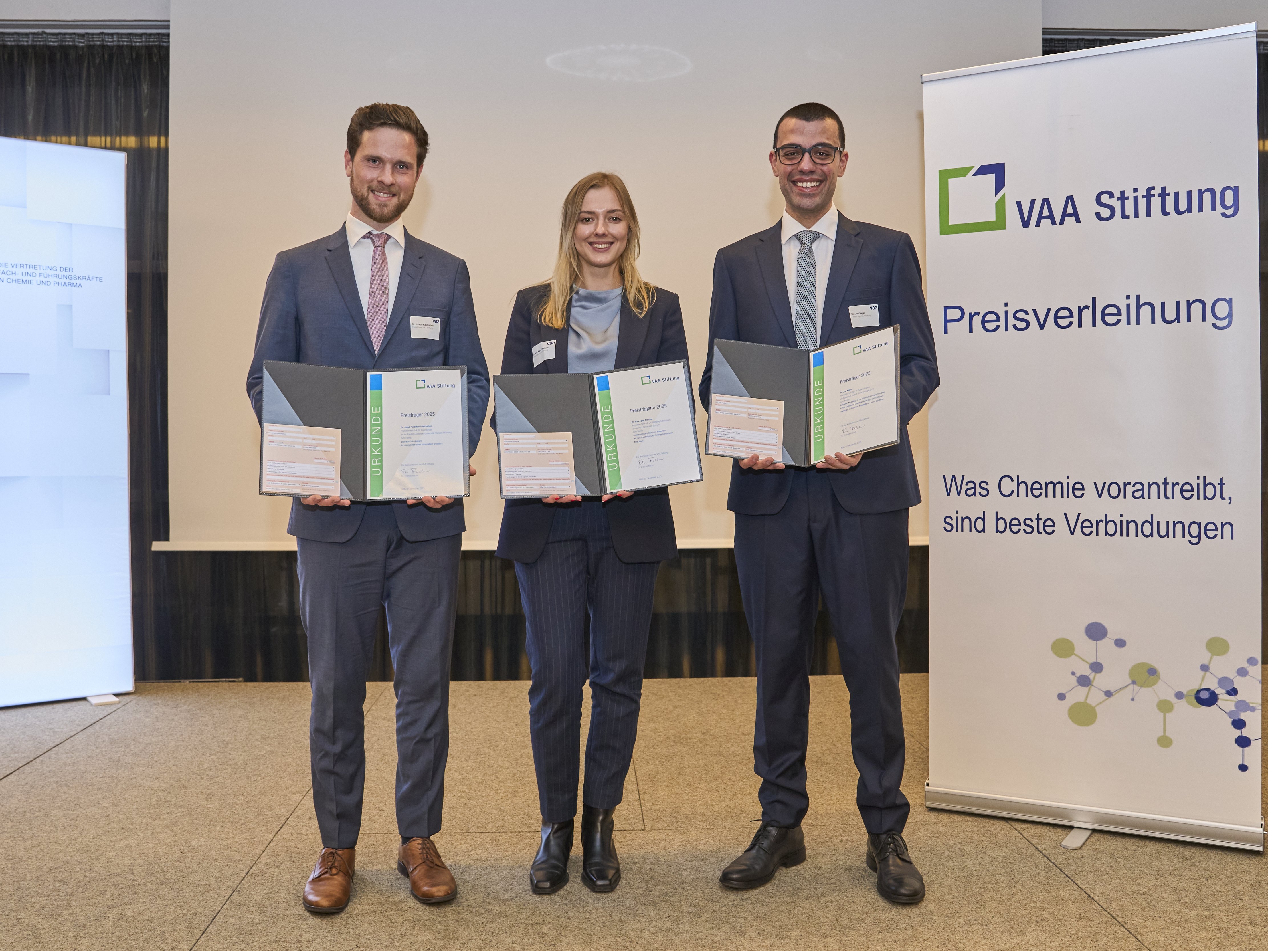 Verleihung des Exzellenzpreises der VAA Stiftung am 7. November 2025 in Essen. 