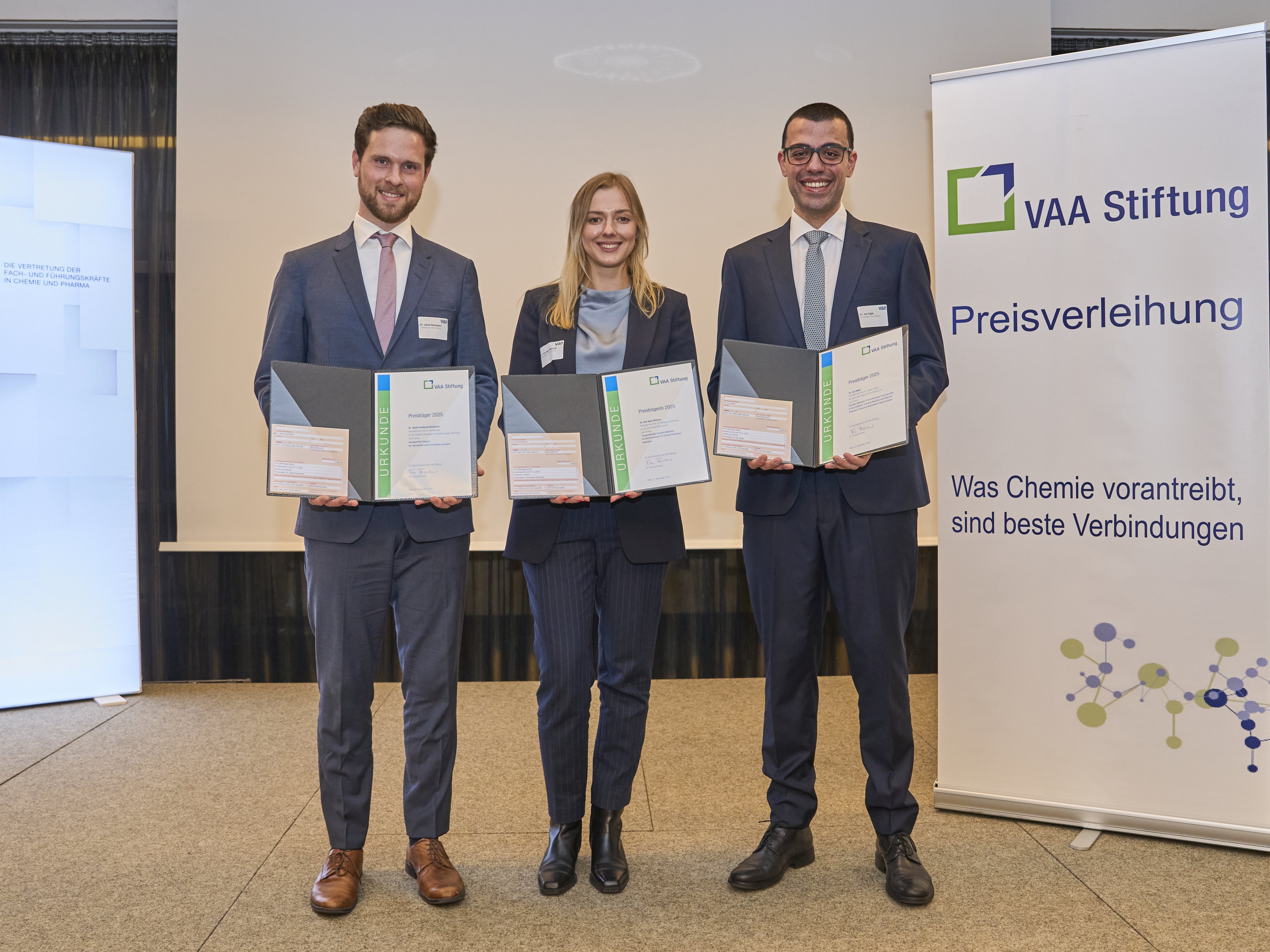 Verleihung des Exzellenzpreises der VAA Stiftung am 7. November 2025 in Essen. 